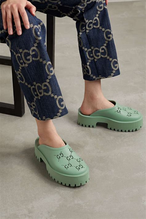 gucci green mules